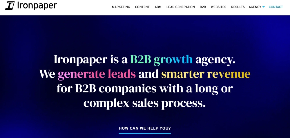 Iron Paper - b2b advertisng agency in New York