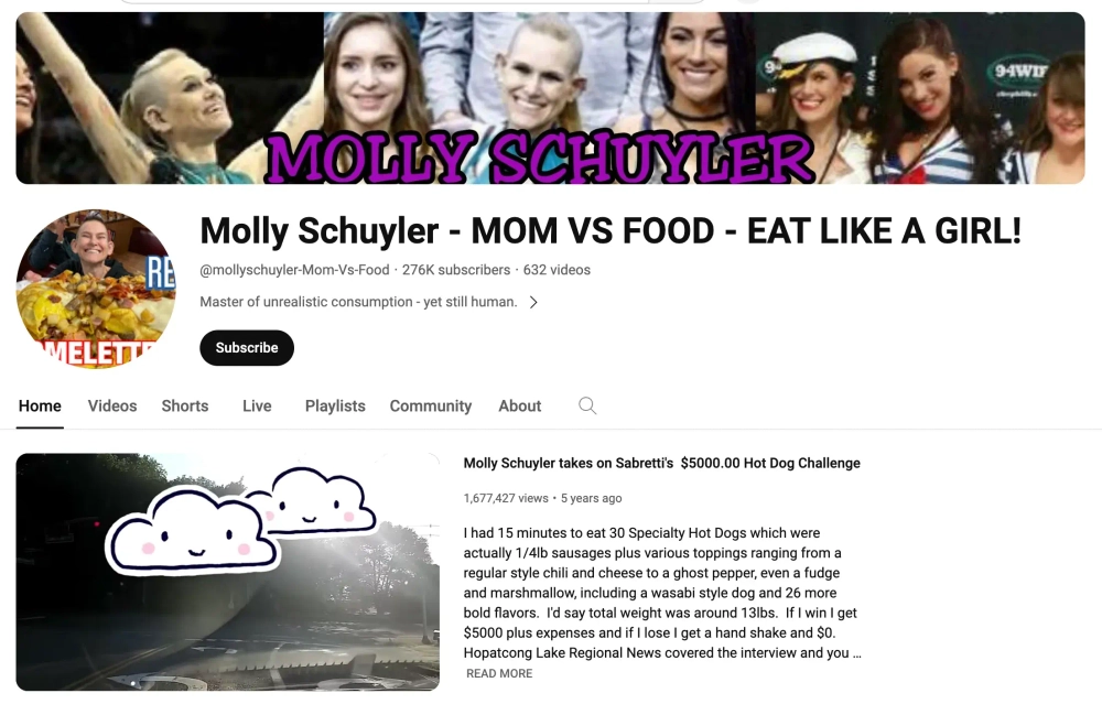 Molly Schuyler Top YouTube Food Influencers U.S.