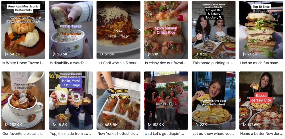 Sarah, Julie, Madison & Carly Top TikTok Food Influencers U.S.