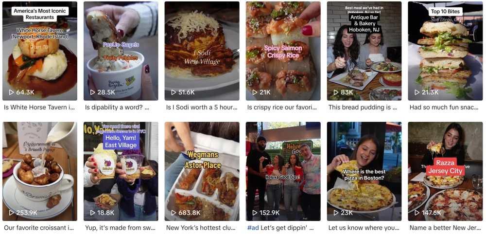 Sarah, Julie, Madison & Carly Top TikTok Food Influencers U.S.
