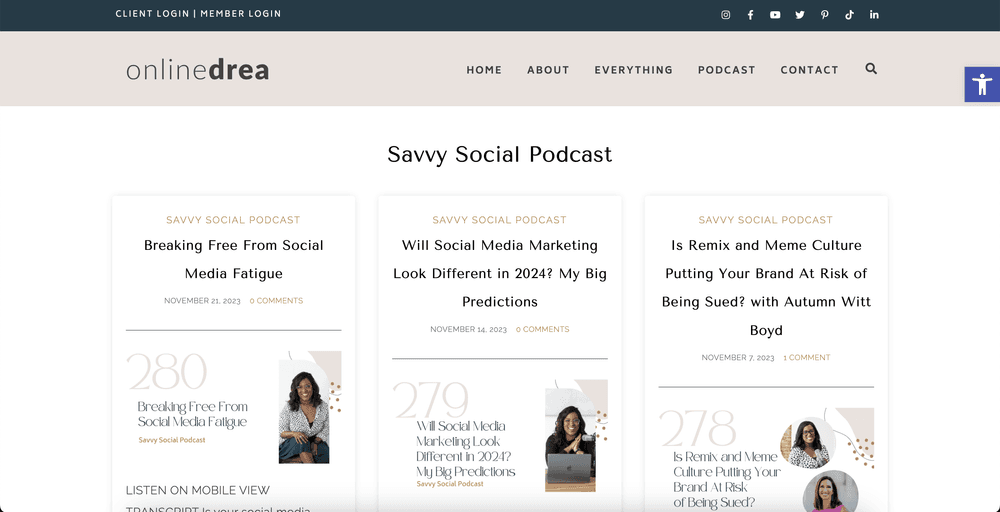 Savvy Social Andrea Jones Best 13 Social Media Podcasts
