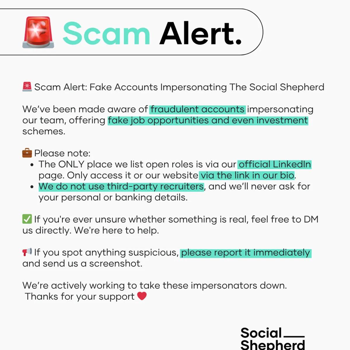 Scam Notice