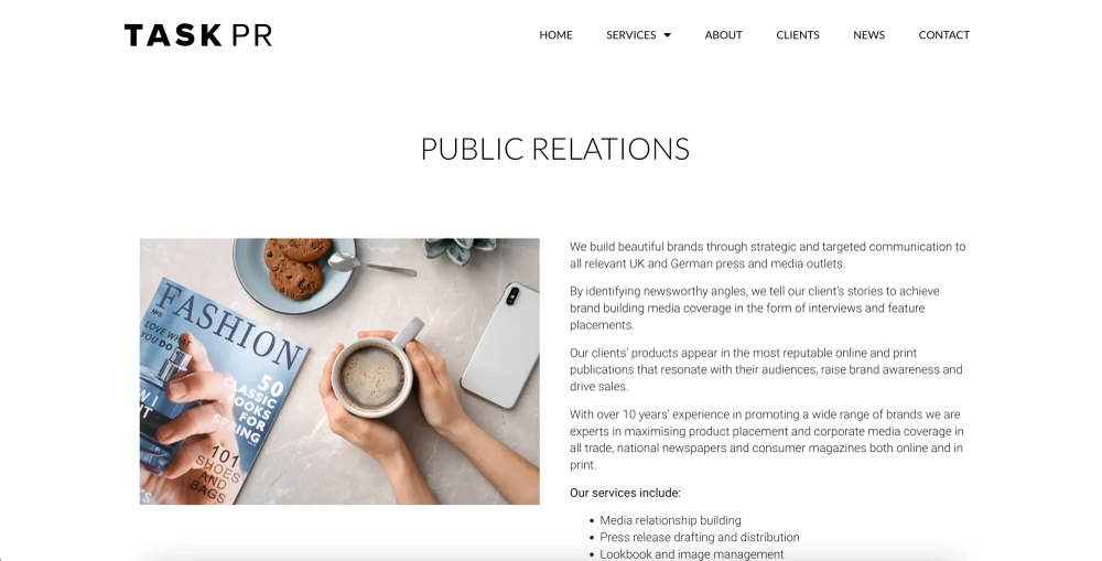 Task PR Top Fashion PR Agencies