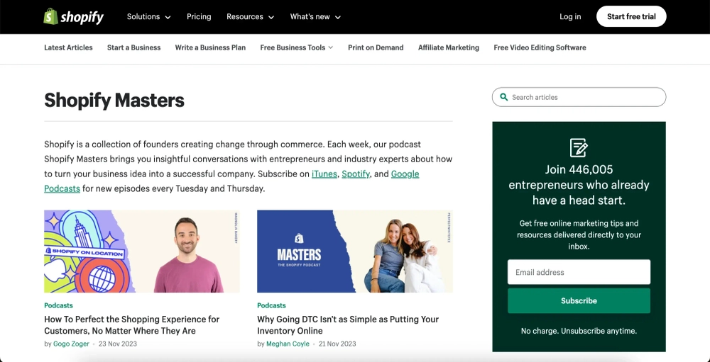 Shopify Masters Best 13 Marketing Podcasts