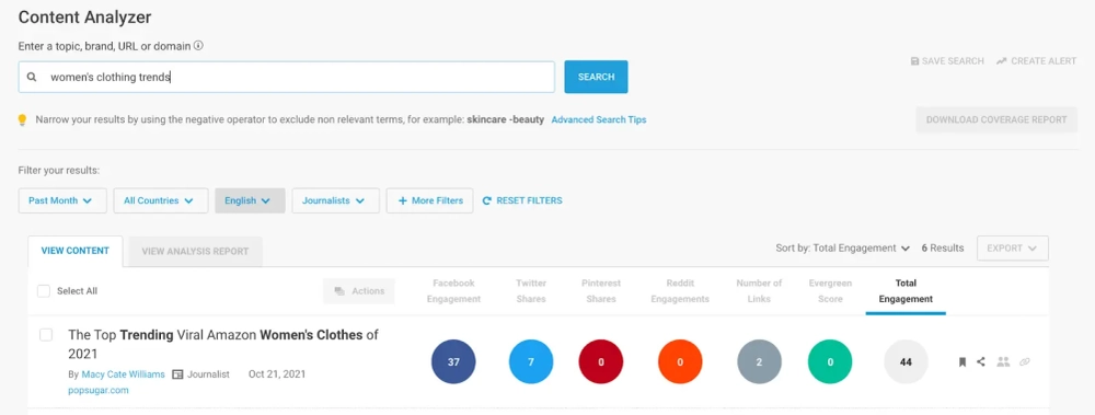 Social Trend analyser