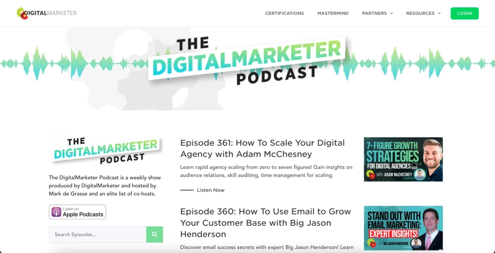 The Digital Marketer Podcast Best 13 Marketing Podcasts