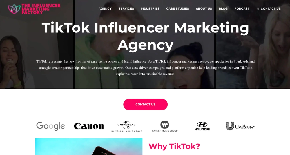 TikTok Influencer Agency - The Influencer Marketing Factory