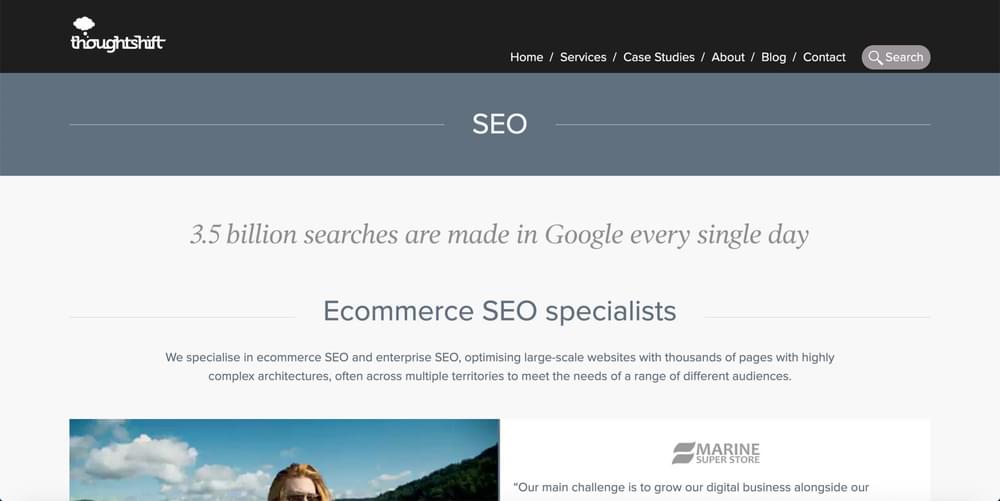 eCommerce SEO Specialists - Thoughtshift