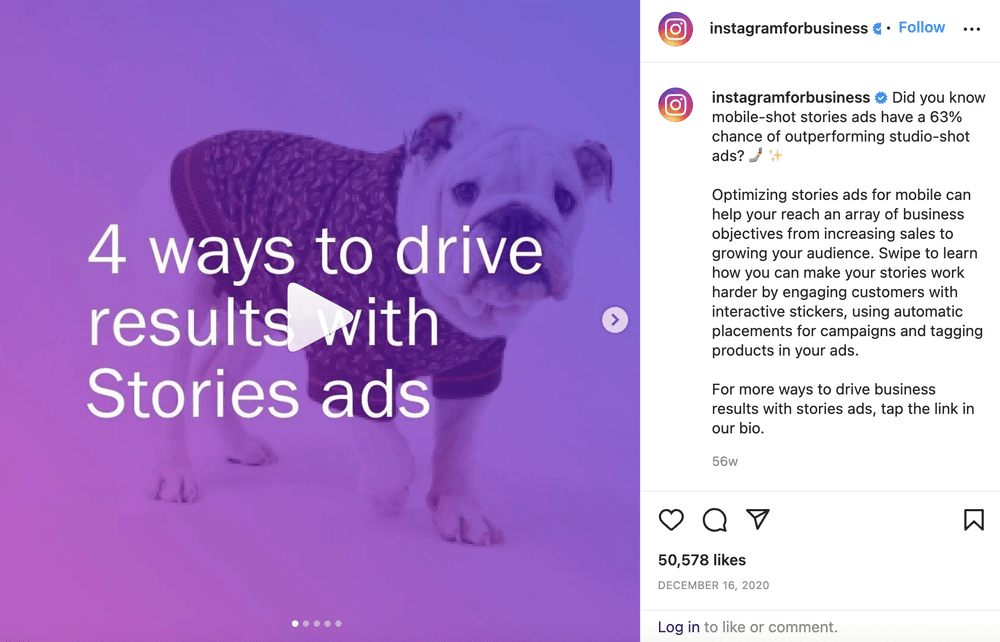 Instagram Story Ads Statistics