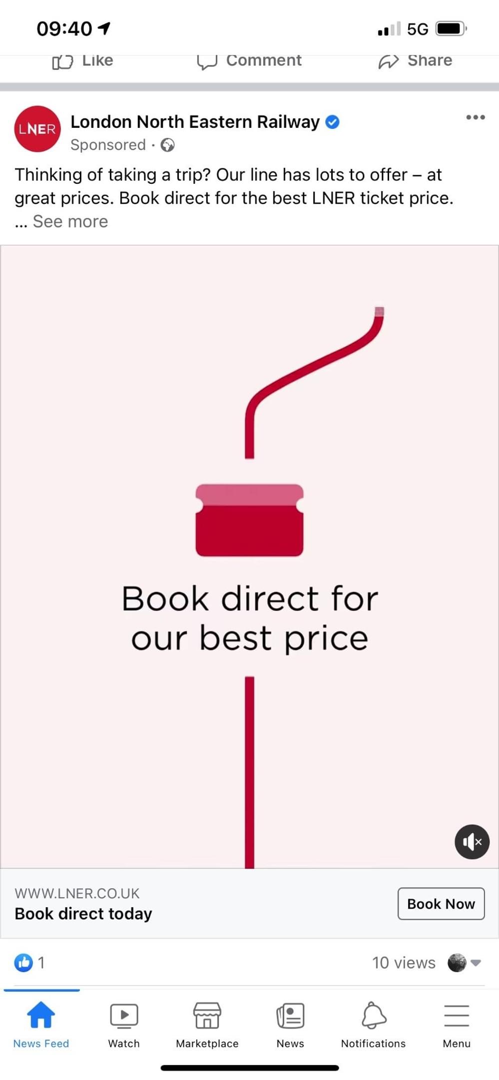 Retargeting ad examples travel brand