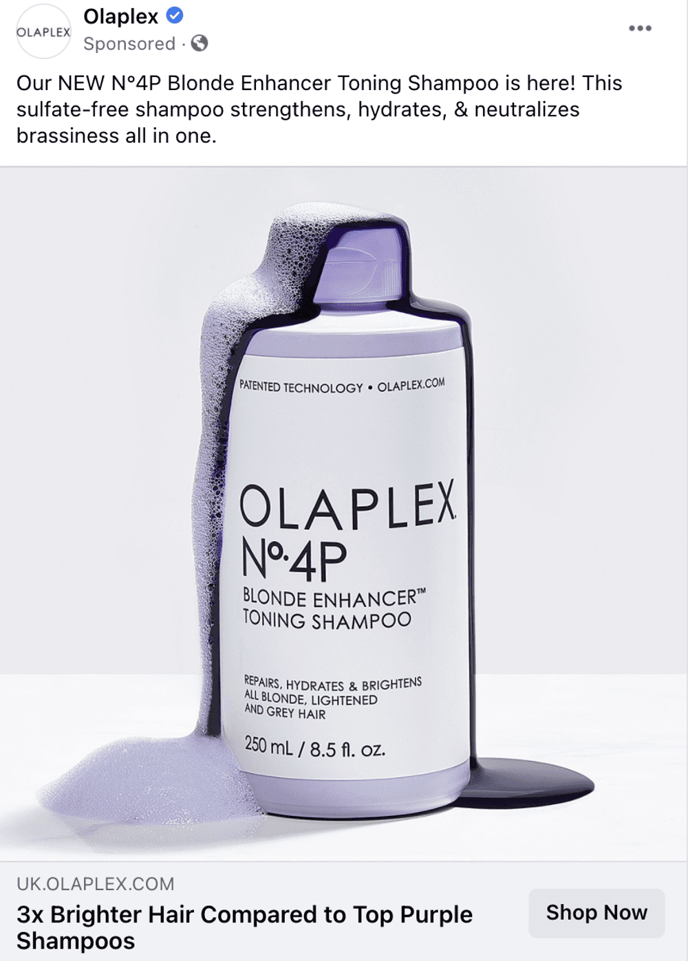 Retargeting ad examples haircare beauty brand