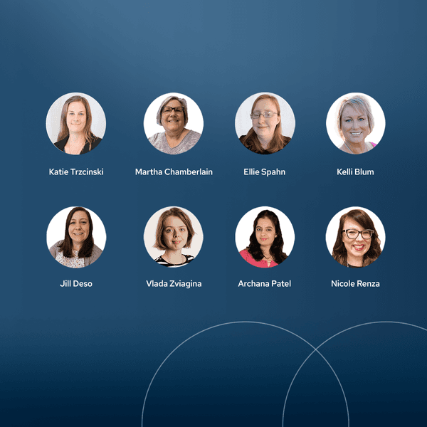 headshots of eight women on RI's E-Commerce Team