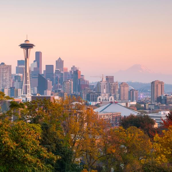 View of the Space Needle from Kerry Park, Seattle, Washington.