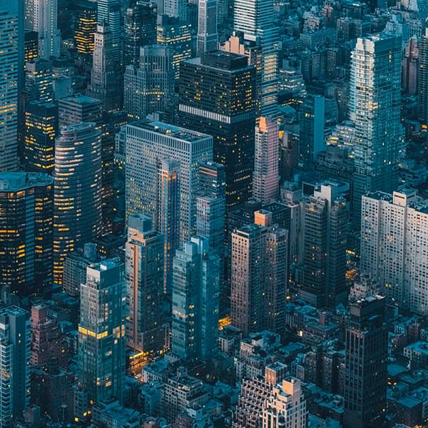 Closeup of metropolitan city