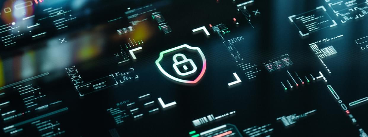 Network security graphic user interface background.