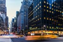 Long exposure of Manhattan street.