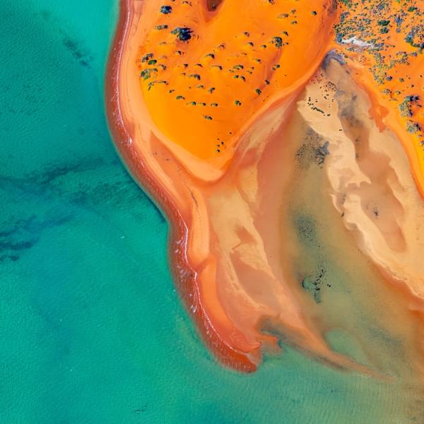 Aerial view in coastline.