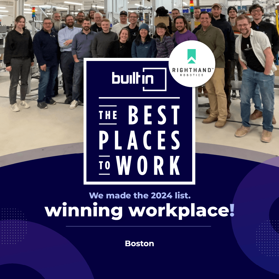 The Latest Article: Righthand robotics honored with built in’s esteemed 2024 best places to work awards