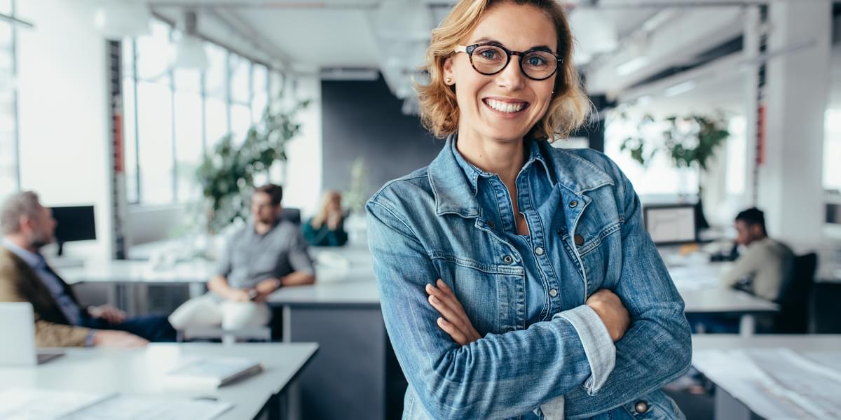 Istock woman in workplace