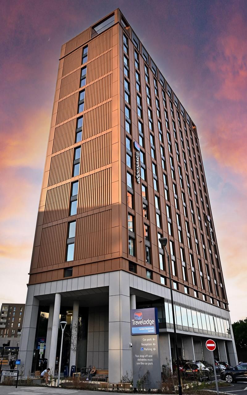 London Docklands exterior of Travelodge