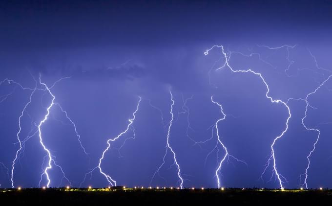 Lightning representing distribution of energy and power