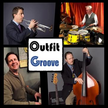 A composite image of the members of the band Outfit Groove playing their instruments