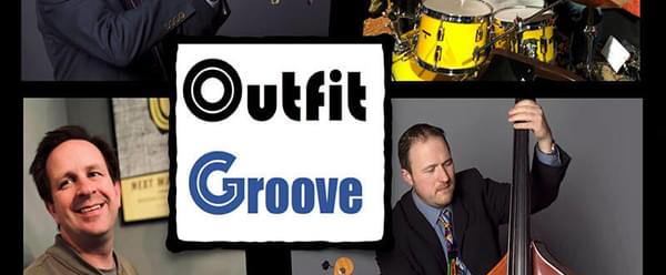 A composite image of the members of the band Outfit Groove playing their instruments