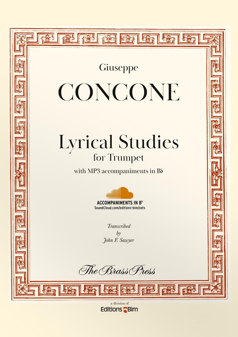 Concone Giuseppe Lyrical Studies Trumpet Tp138