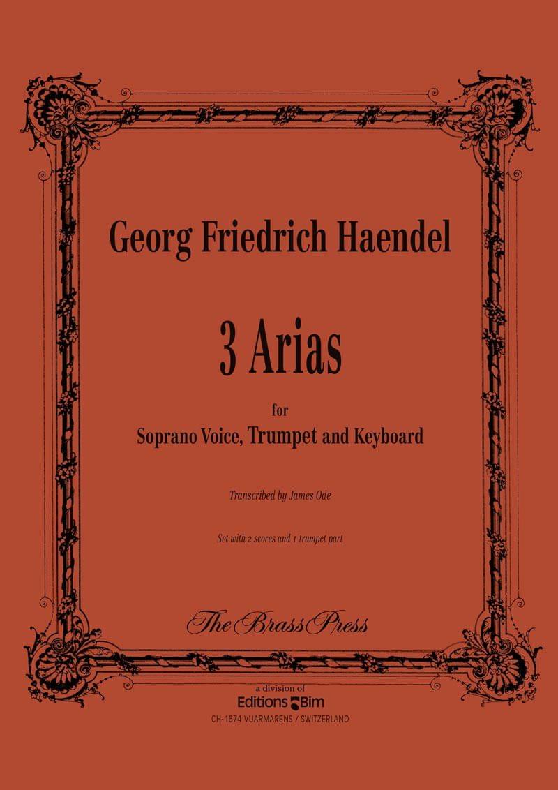Haendel Georg Friedrich 3 Arias Soprano Voice Tp150