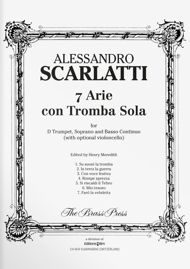 Scarlatti Alessandro 7 Arie Con Tromba Sola Tp130