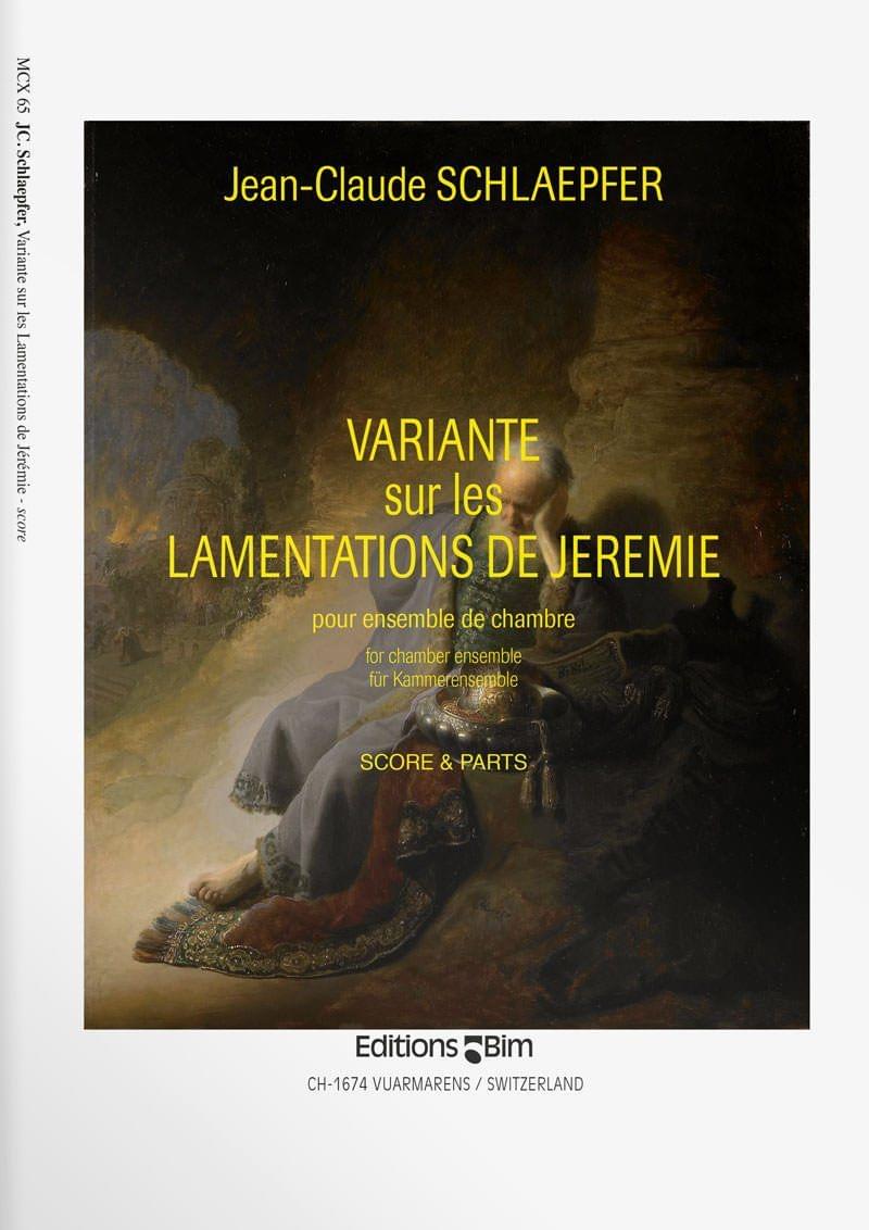 Schlaepfer Jean Claude Variantes Lamentations Jeremie Mcx65