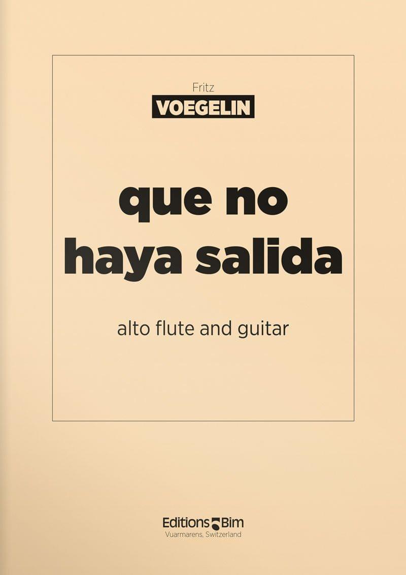 Voegelin Fritz Que No Aya Salida Fl5