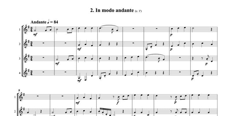 2. In modo andante