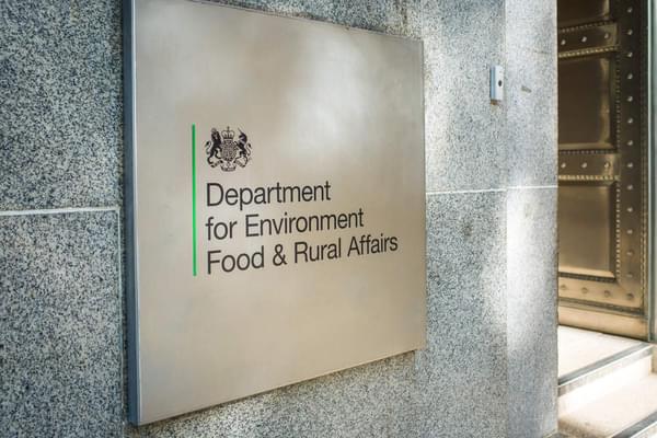 Department for Environment, Food and Rural Affairs sign outside their building