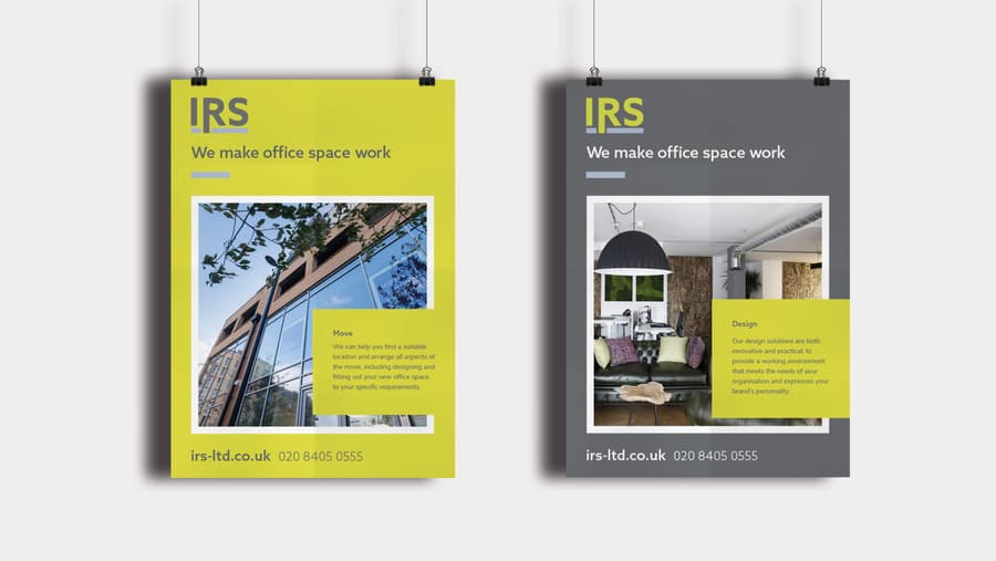 Mockup of two IRS posters.