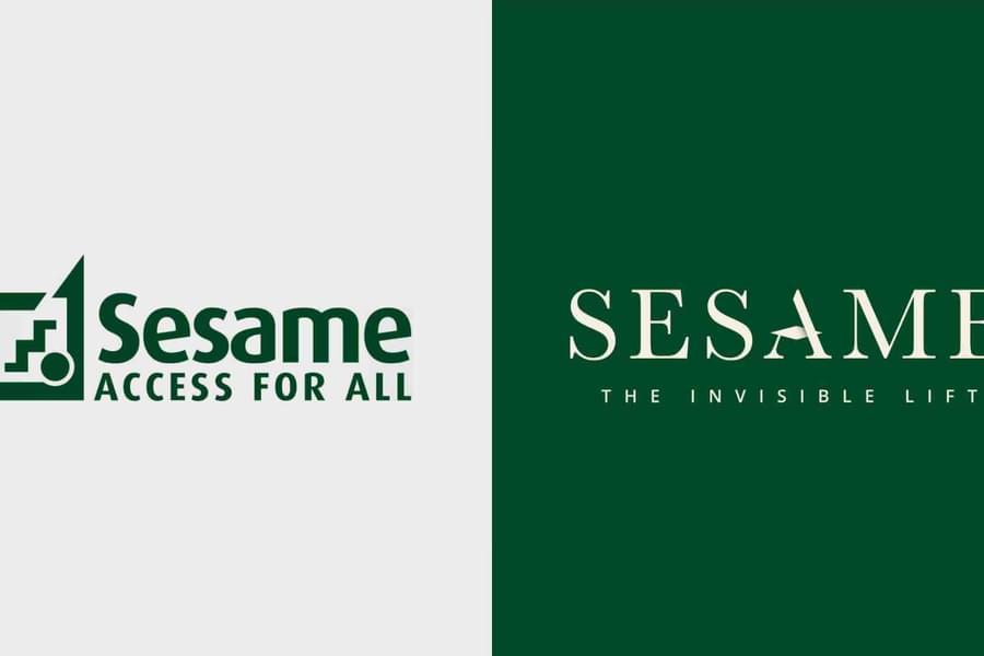 Old and new Sesame logo that was designed by Scaramanga