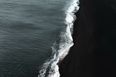 Dark image of the beach