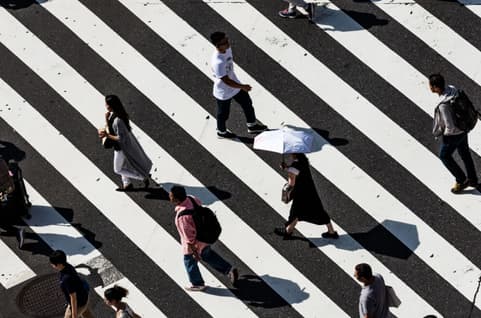 People walking in the city