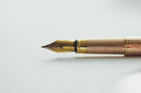 Fountain pen. Photo.
