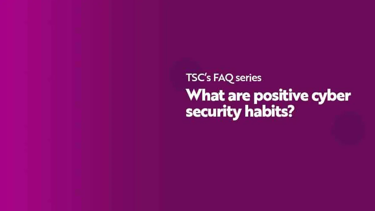FAQ what are positive cyber security habits