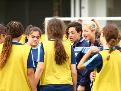 Girls Football Team Talk