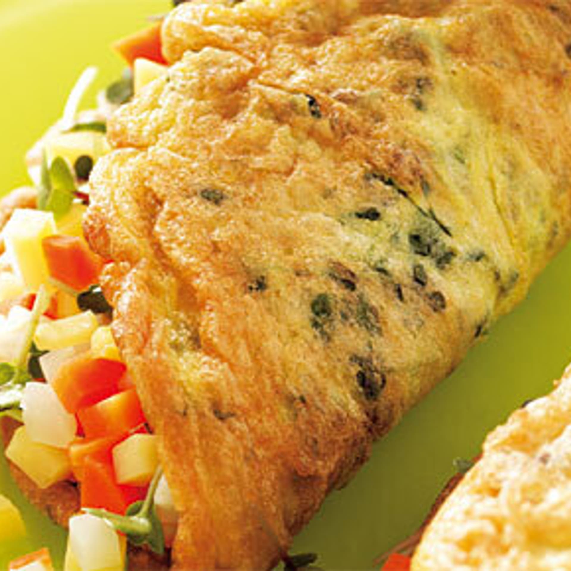 Gemuse Omelette Mit Leinsamen Schrot Korn