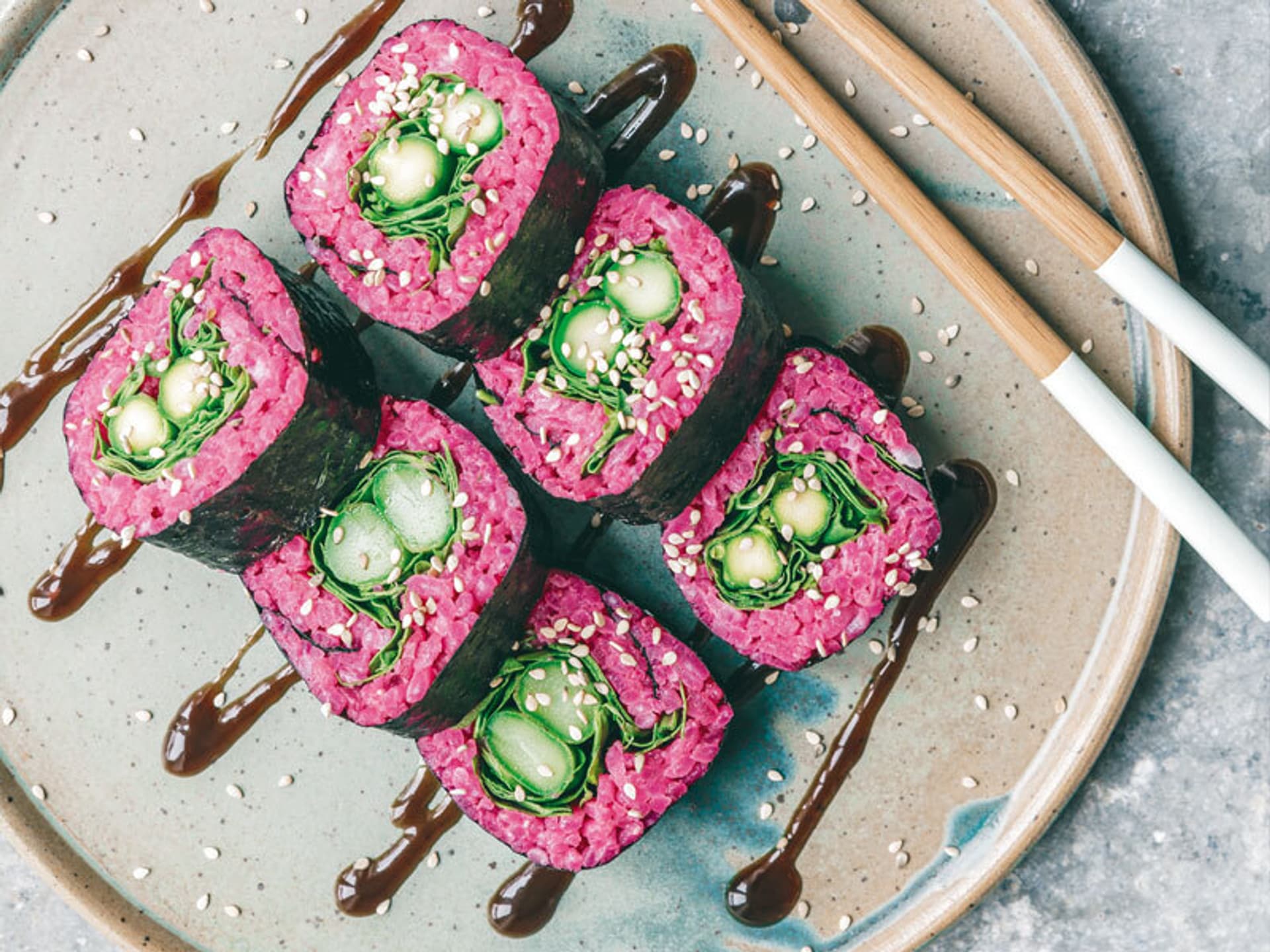 Pinkes Maki Sushi
