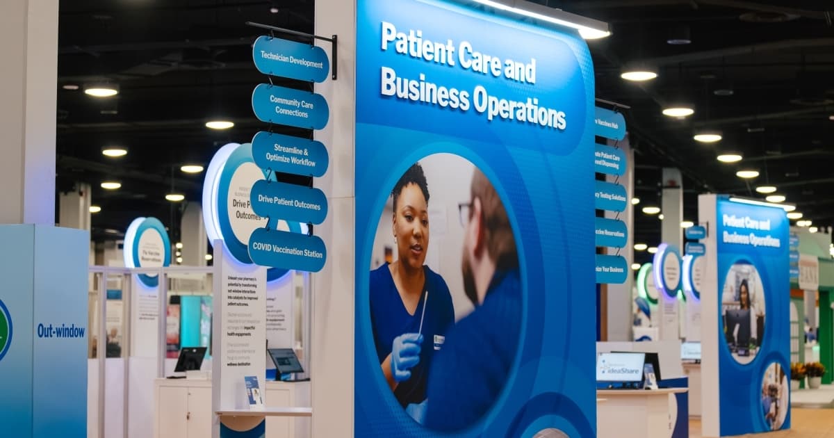 Healthcare Exhibit on Patient Care and Business Operations