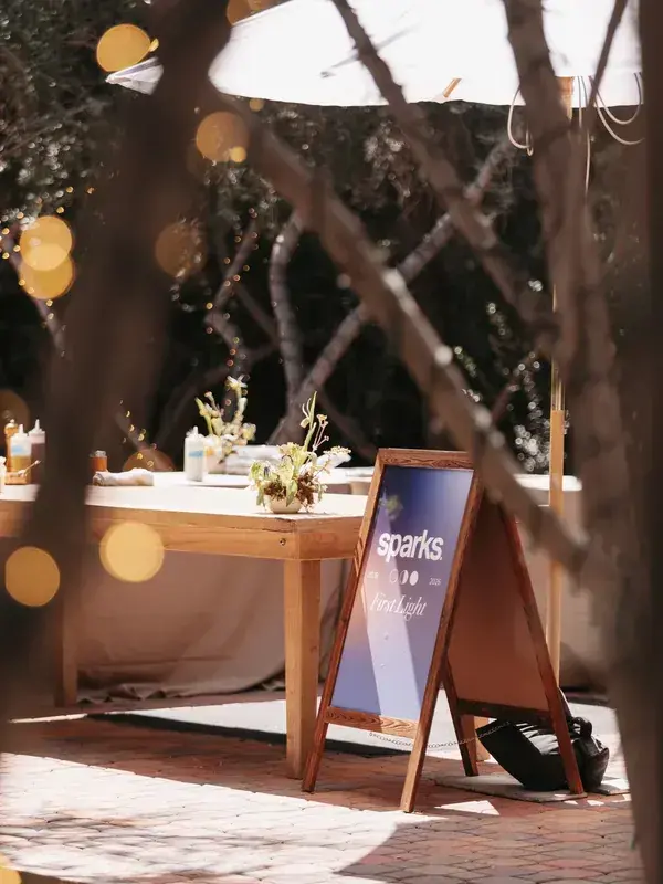 Sparks First Light Event Signage