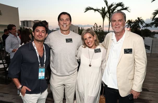 Andrew Cohen, Tim Armstrong (Flowcode), Janet Balls (BCG), and Greg Stuart (MMA Global) at First Night, POSSIBLE 2026