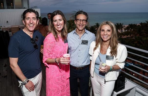 Jim Norton, Katie Klumper (Geico), Adam Gerhart (WPP Media), and Nicola Mendelsohn (Meta) at First Night, POSSIBLE 2026