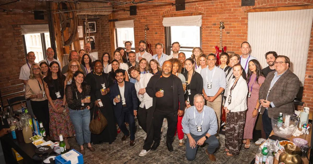 Sparks UnCanned 2026 attendees group portrait at Wheelhouse NYC