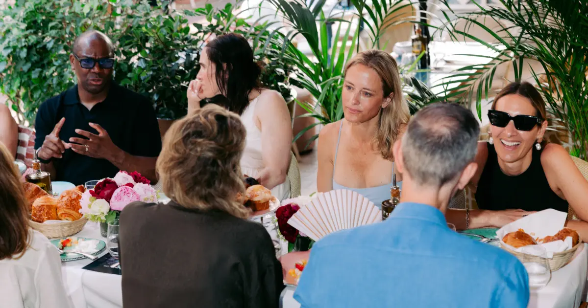 Senior leaders engaged in conversation at The Taste Advantage breakfast, co-hosted by Sparks and Vogue Business at La Môme Cannes during Cannes Lions 2026