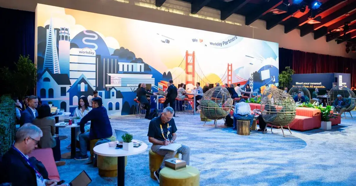 Workday Rising 2025 San Francisco-Themed Lounge